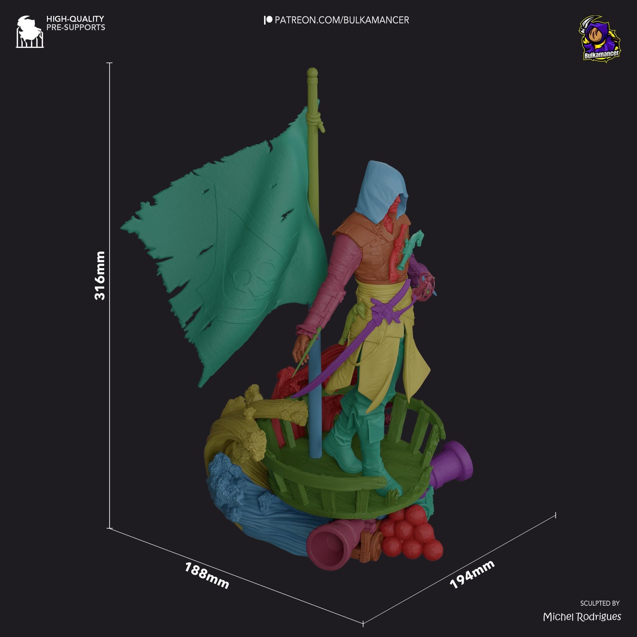 Deadliest Scourge Of The Seas - Maximum Detailed 16K Resin Statue