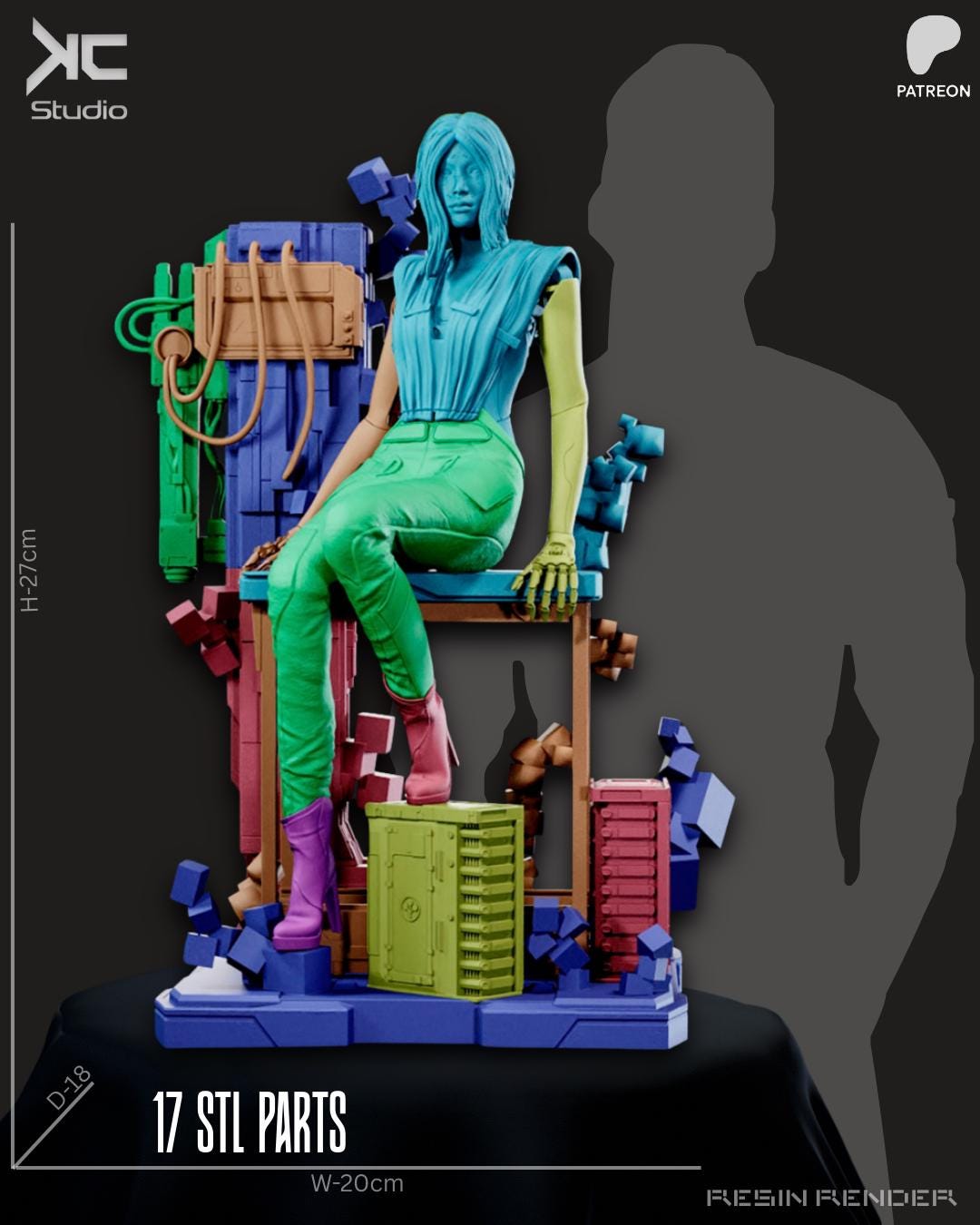 Broken Frequency - Maximum Detailed 16K Resin Statue