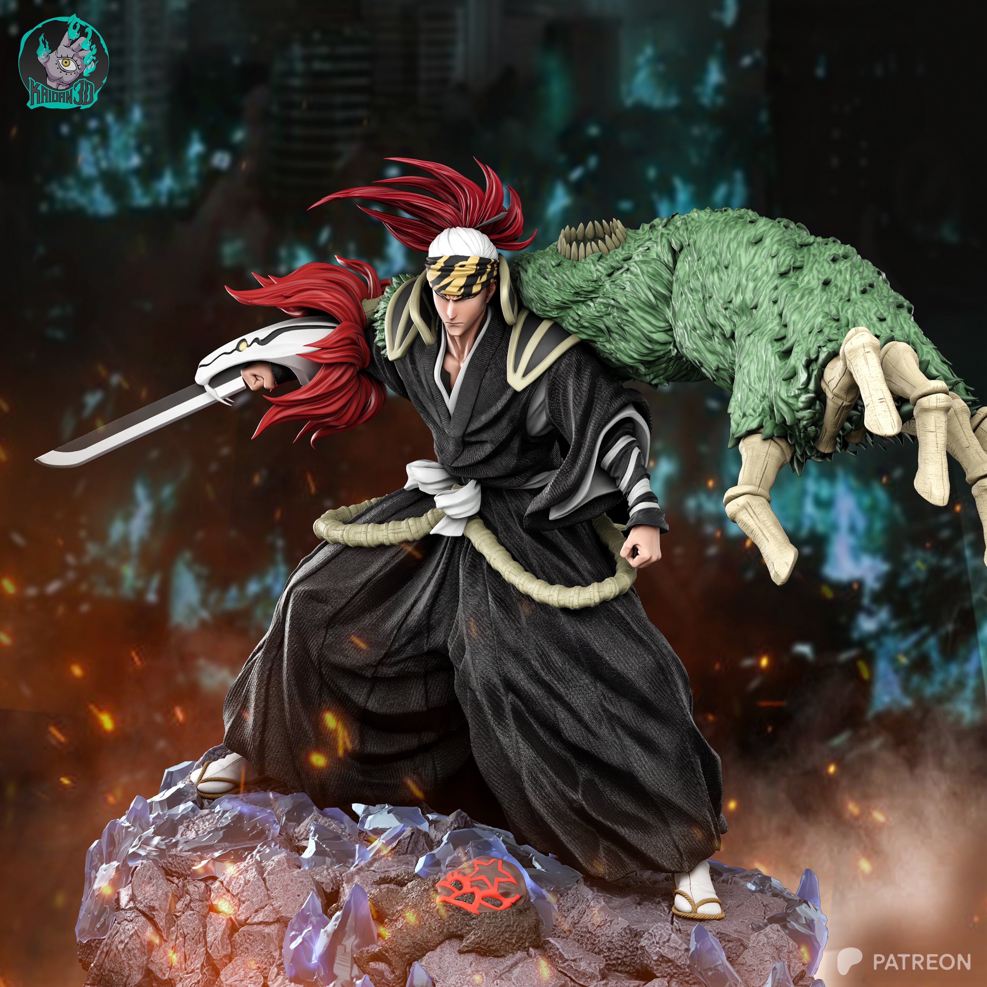 The Crimson Commander - Maximum Detailed 16K Resin Statue