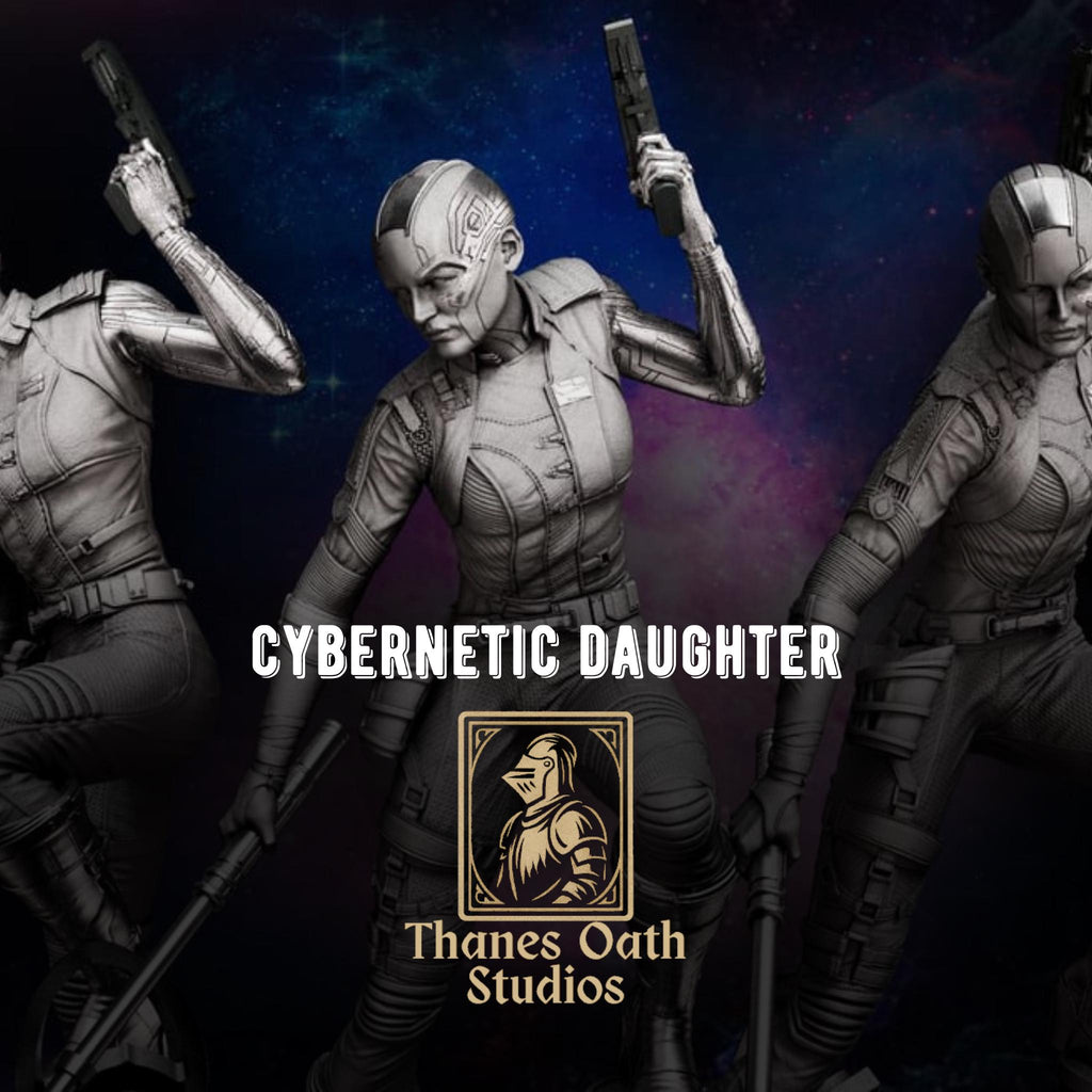 Cybernetic Daughter - Sci-Fi Cosmic Assassin Space Outlaw Comic Nebula Resin Figure 16K