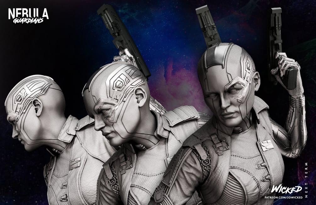Cybernetic Daughter - Sci-Fi Cosmic Assassin Space Outlaw Comic Nebula Resin Figure 16K
