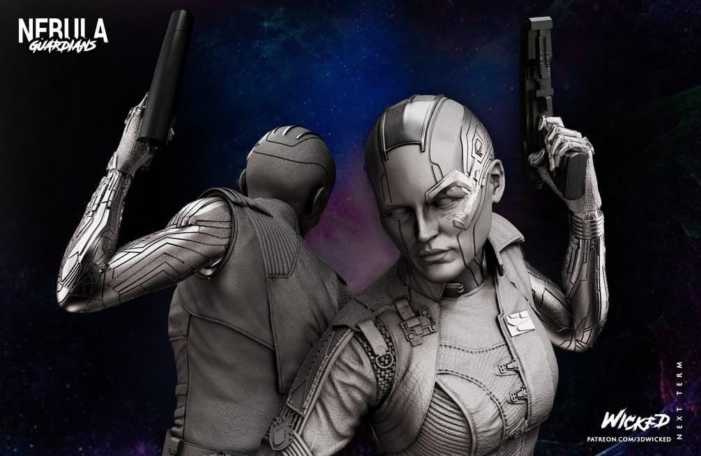 Cybernetic Daughter - Sci-Fi Cosmic Assassin Space Outlaw Comic Nebula Resin Figure 16K