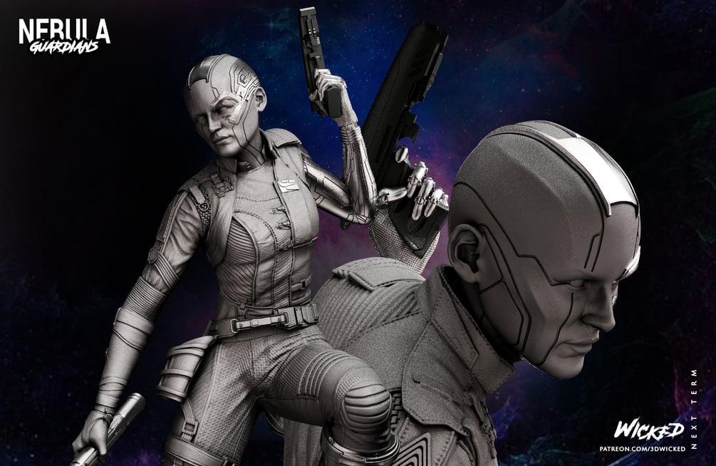 Cybernetic Daughter - Sci-Fi Cosmic Assassin Space Outlaw Comic Nebula Resin Figure 16K