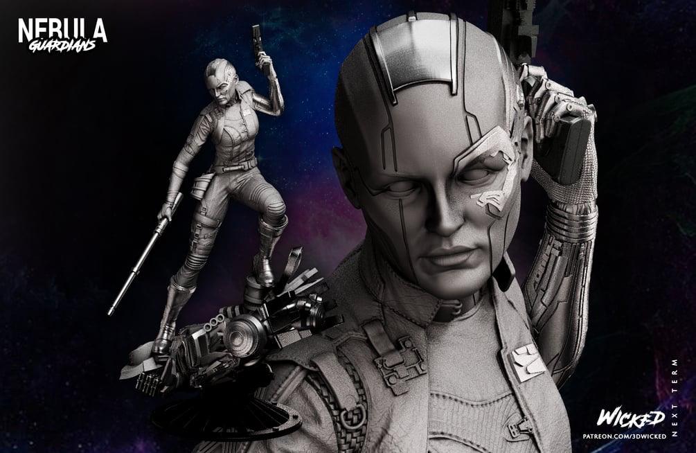Cybernetic Daughter - Sci-Fi Cosmic Assassin Space Outlaw Comic Nebula Resin Figure 16K