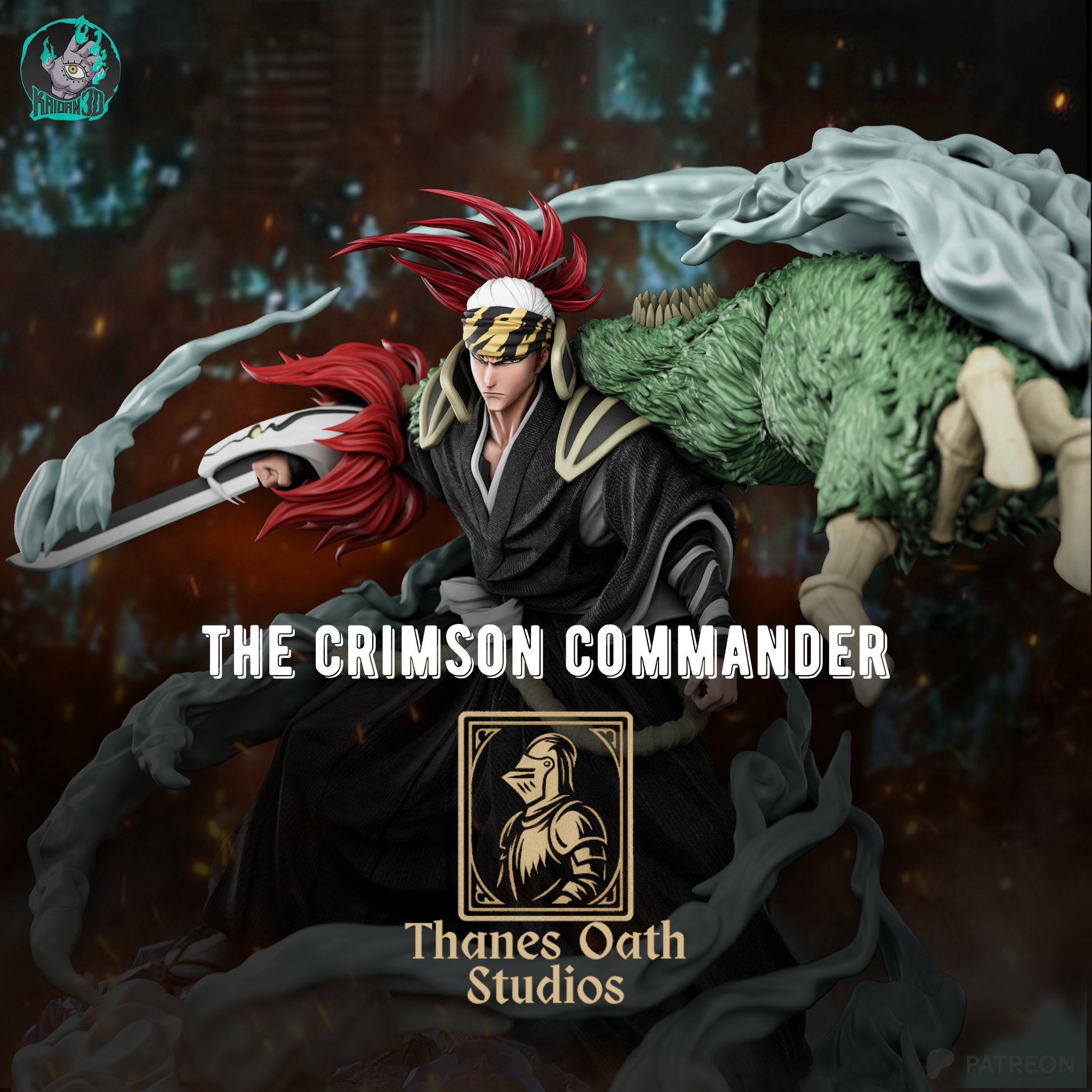 The Crimson Commander - Maximum Detailed 16K Resin Statue