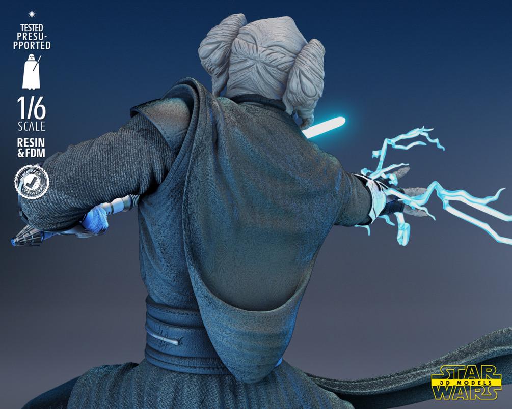 Storm-Masked Council Master - Sci Fi Alien Force Master High Council Plo Koon Resin Figure 16K