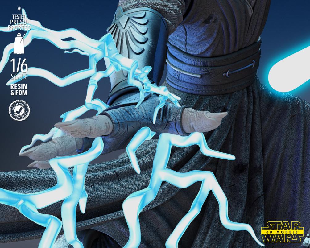 Storm-Masked Council Master - Sci Fi Alien Force Master High Council Plo Koon Resin Figure 16K