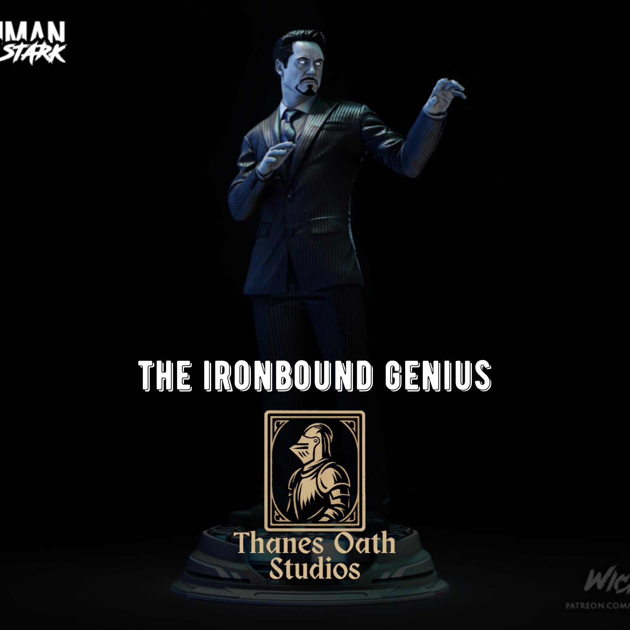The Ironbound Genius - Superhero Tech Genius Power Suit Comic Tony Stark Iron Man Resin Figure 16K