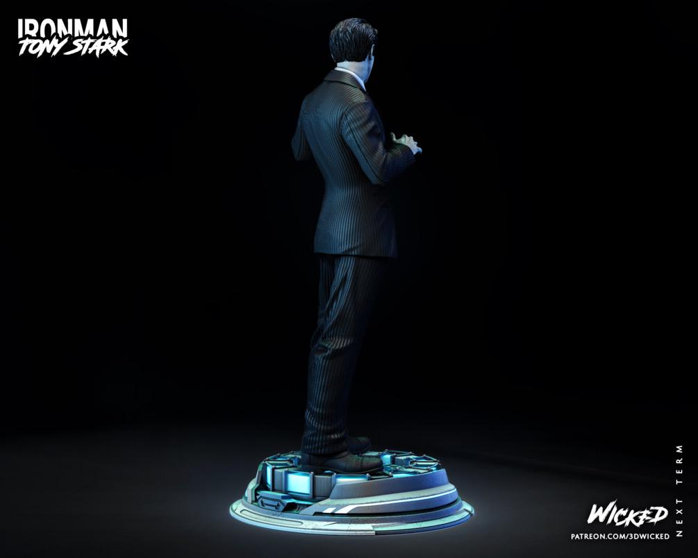 The Ironbound Genius - Superhero Tech Genius Power Suit Comic Tony Stark Iron Man Resin Figure 16K