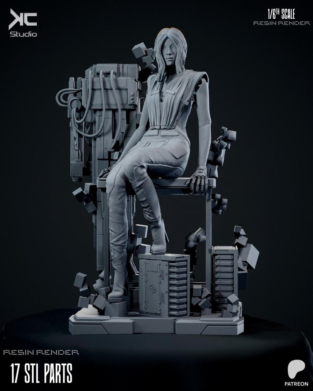 Broken Frequency - Maximum Detailed 16K Resin Statue