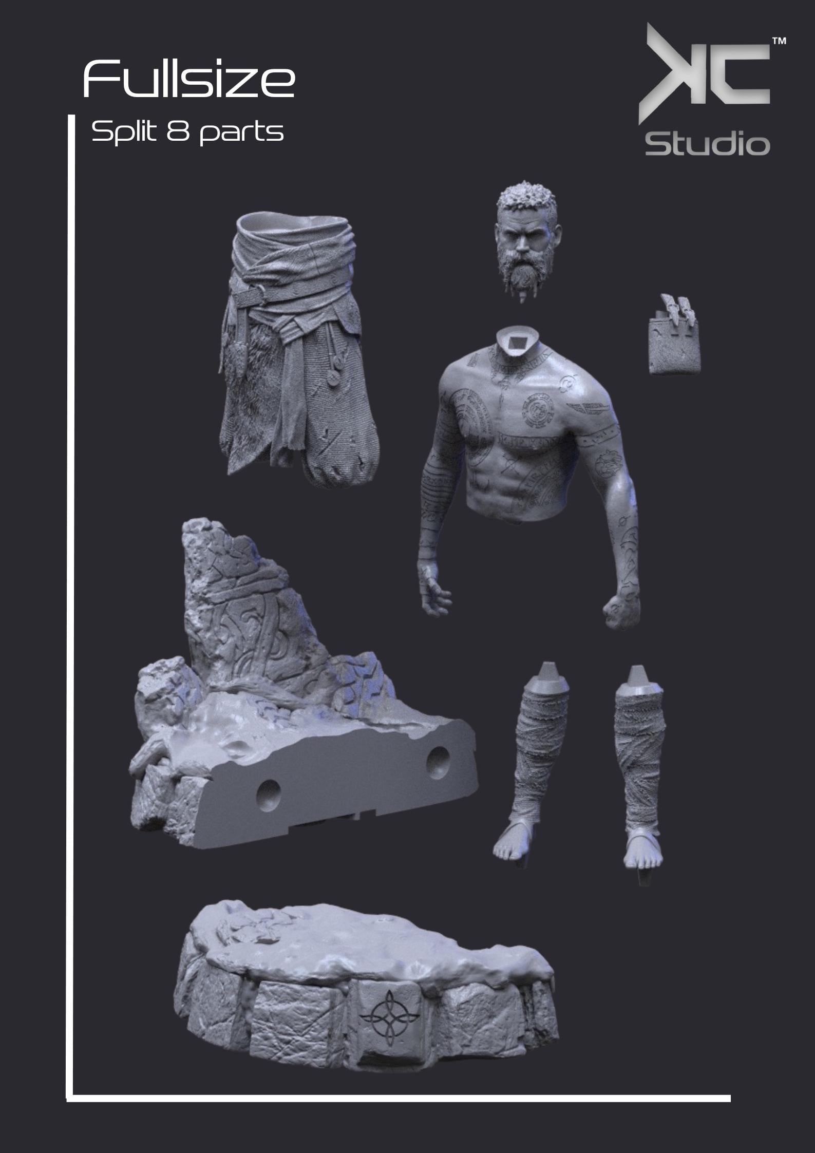 Rune-cursed Immortal - Nordic Dark Mythology Fantasy God Baldur Resin Figure 16K