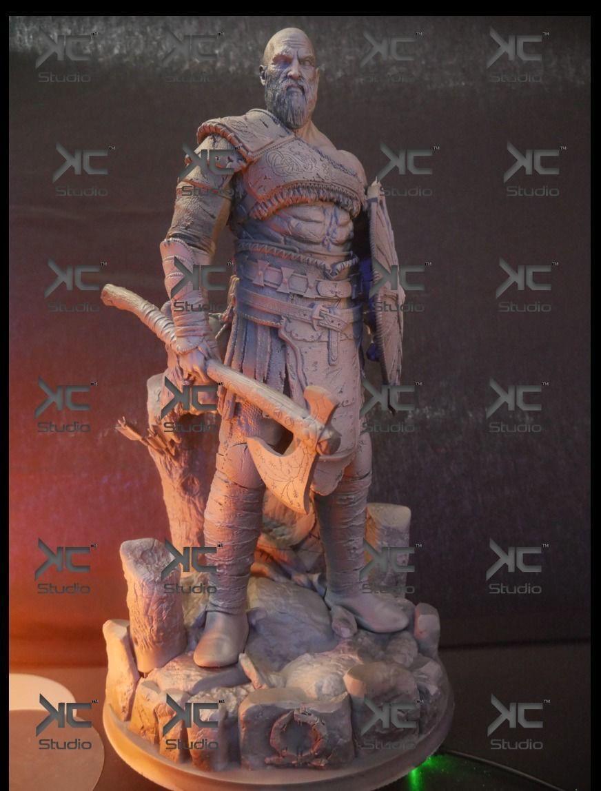 Scarred Godslayer - Nordic Dark Mythology Fantasy God Kratos Resin Figure 16K