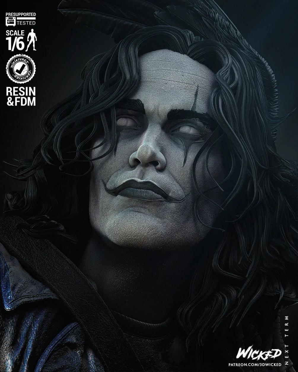 Ashes & Six Strings - Musician Murderer Revenge Action Thriller The Crow Resin Figure 16K