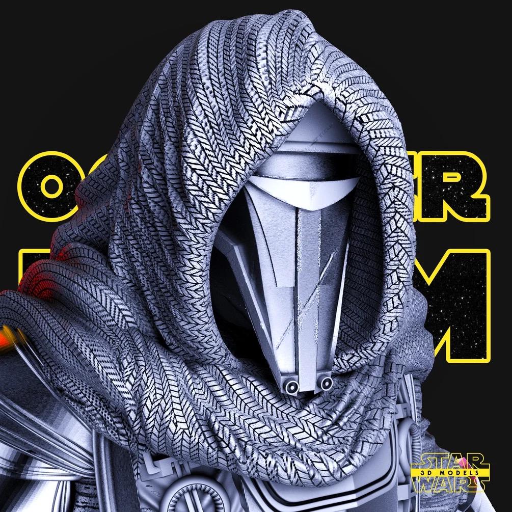 Crimson Warlord - Dark Lord Sci-Fi Mythic Horror Darth Revan Resin Figure 16K