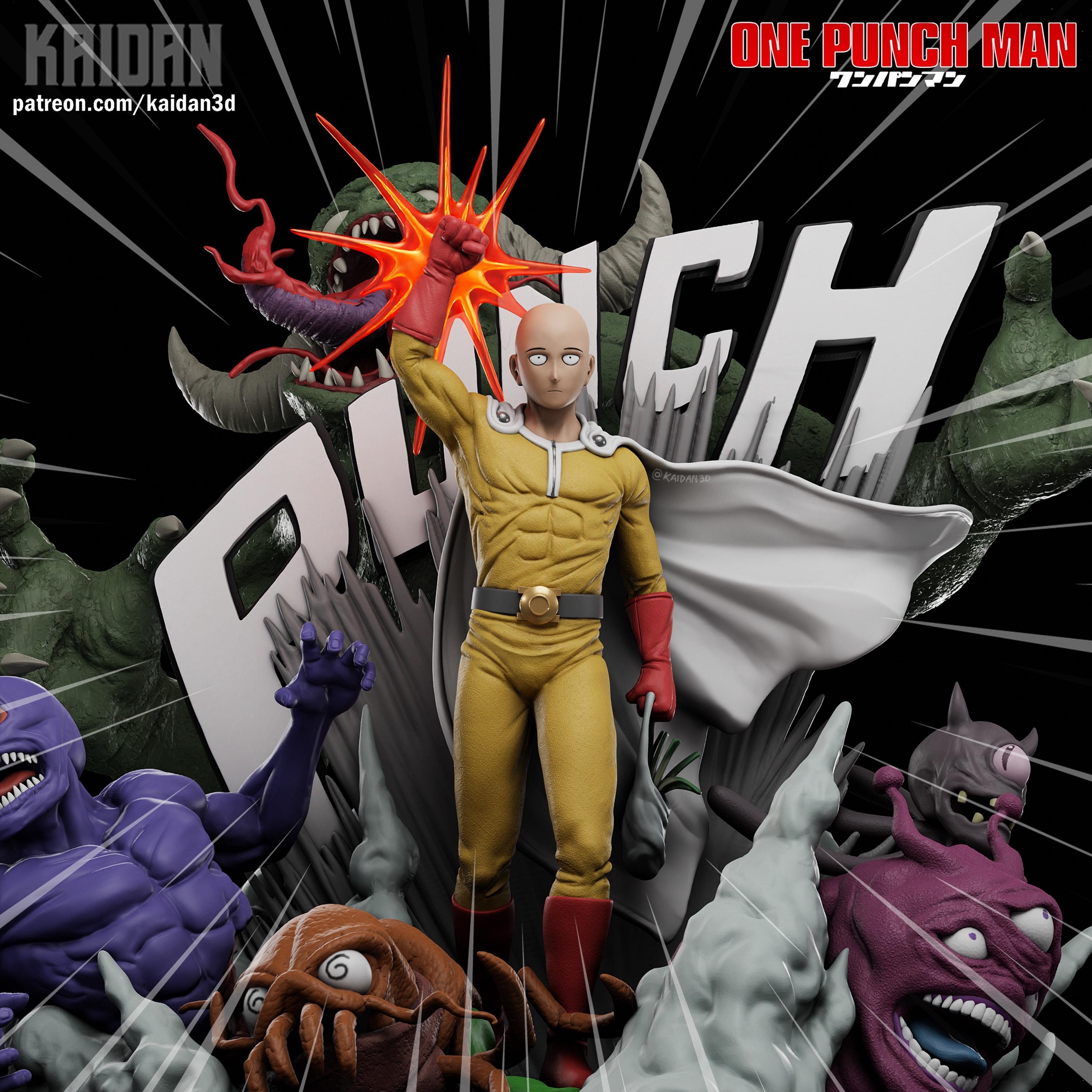 The Calamity That Answers - Superhero Monsters Battle Action Anime Saitama Resin Figure 16K