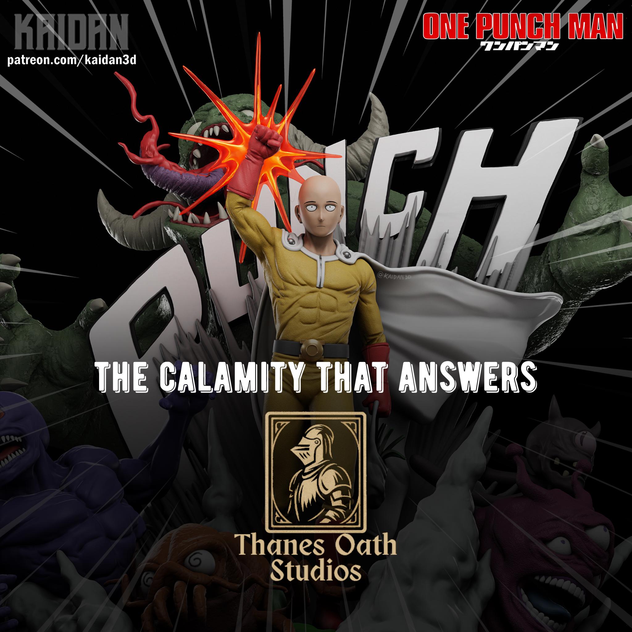 The Calamity That Answers - Superhero Monsters Battle Action Anime Saitama Resin Figure 16K