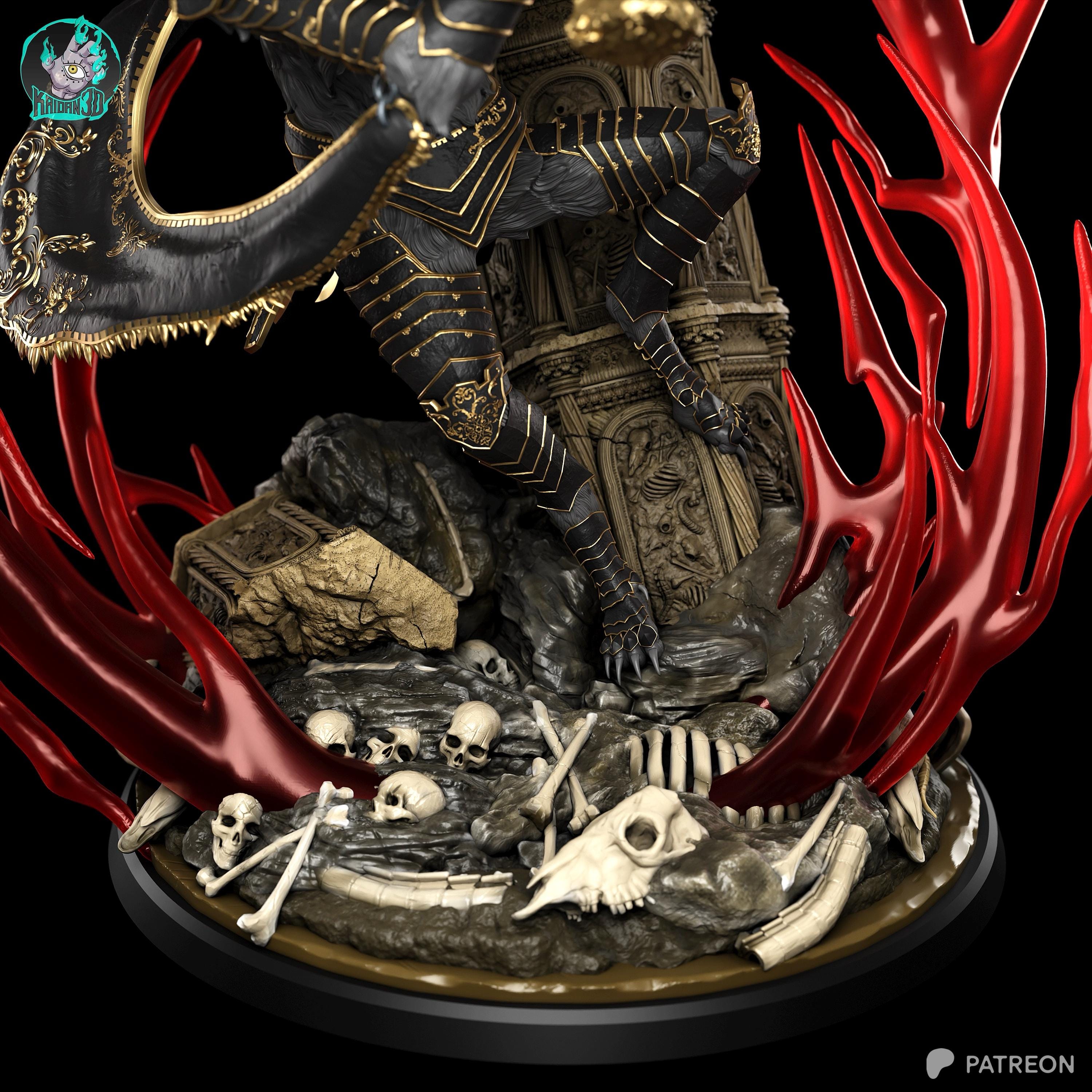 The Shadow Who Bound Death - Dark Fantasy Souls-Like Wolf Maliketh Resin Figure 16K