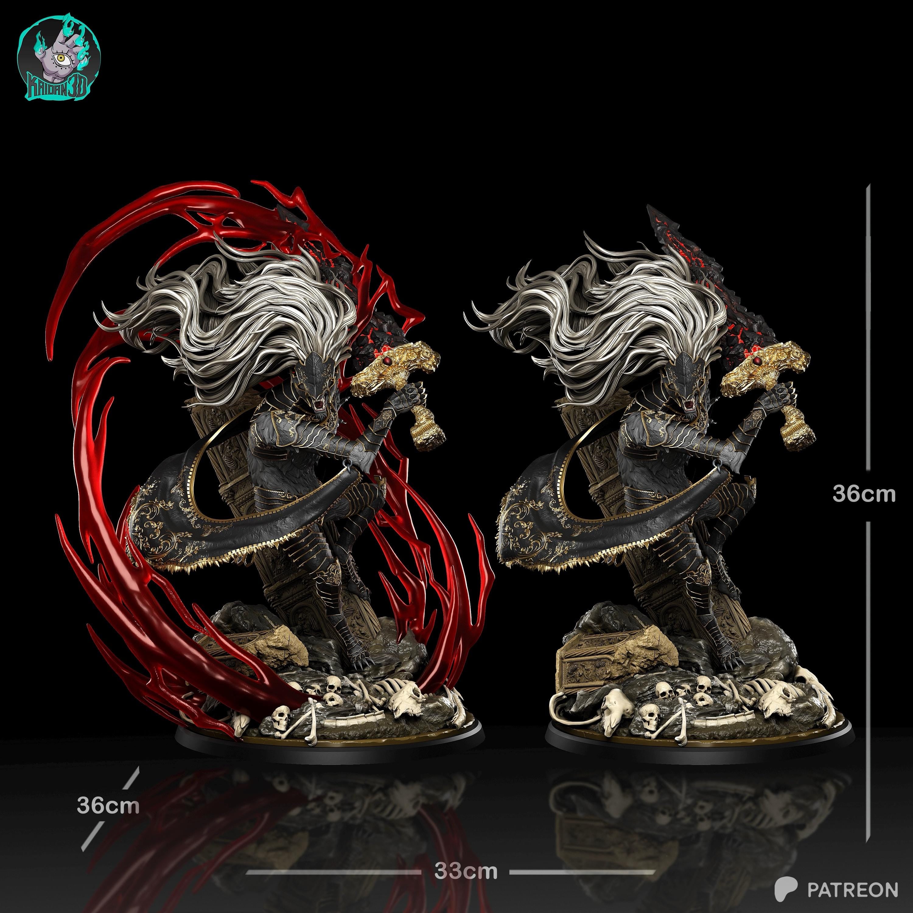 The Shadow Who Bound Death - Dark Fantasy Souls-Like Wolf Maliketh Resin Figure 16K