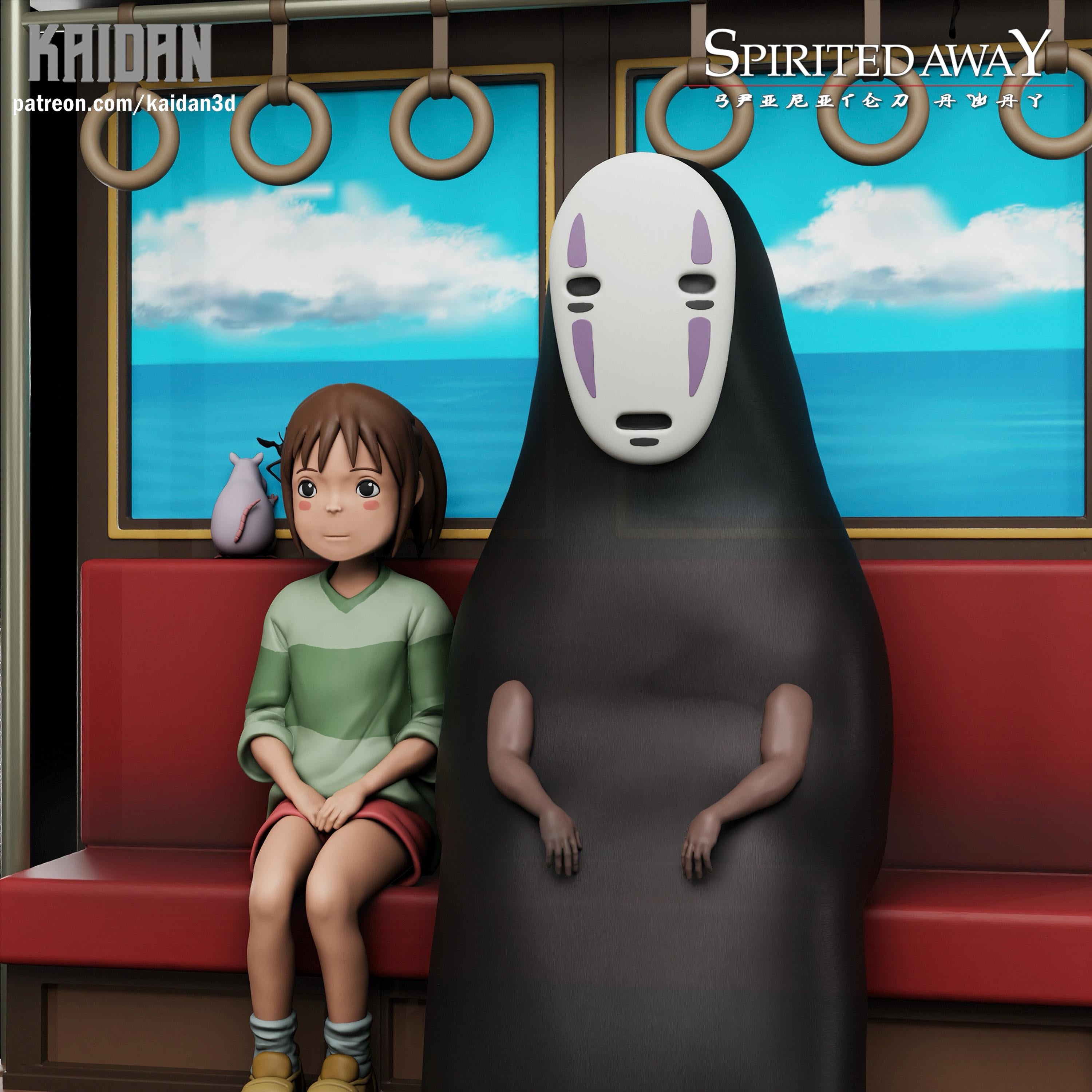 Where Innocence Sat Beside Emptiness - Spirit World Japanese Folklore Mystical Anime Spirited Away Resin Figure 16K