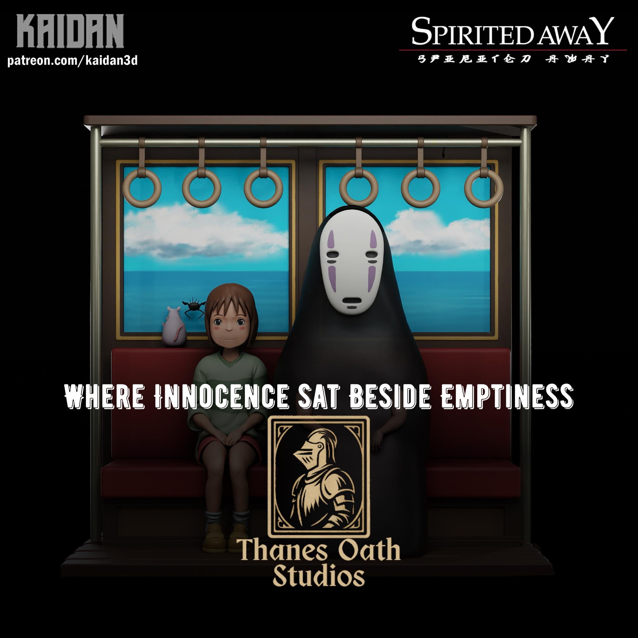 Where Innocence Sat Beside Emptiness - Spirit World Japanese Folklore Mystical Anime Spirited Away Resin Figure 16K
