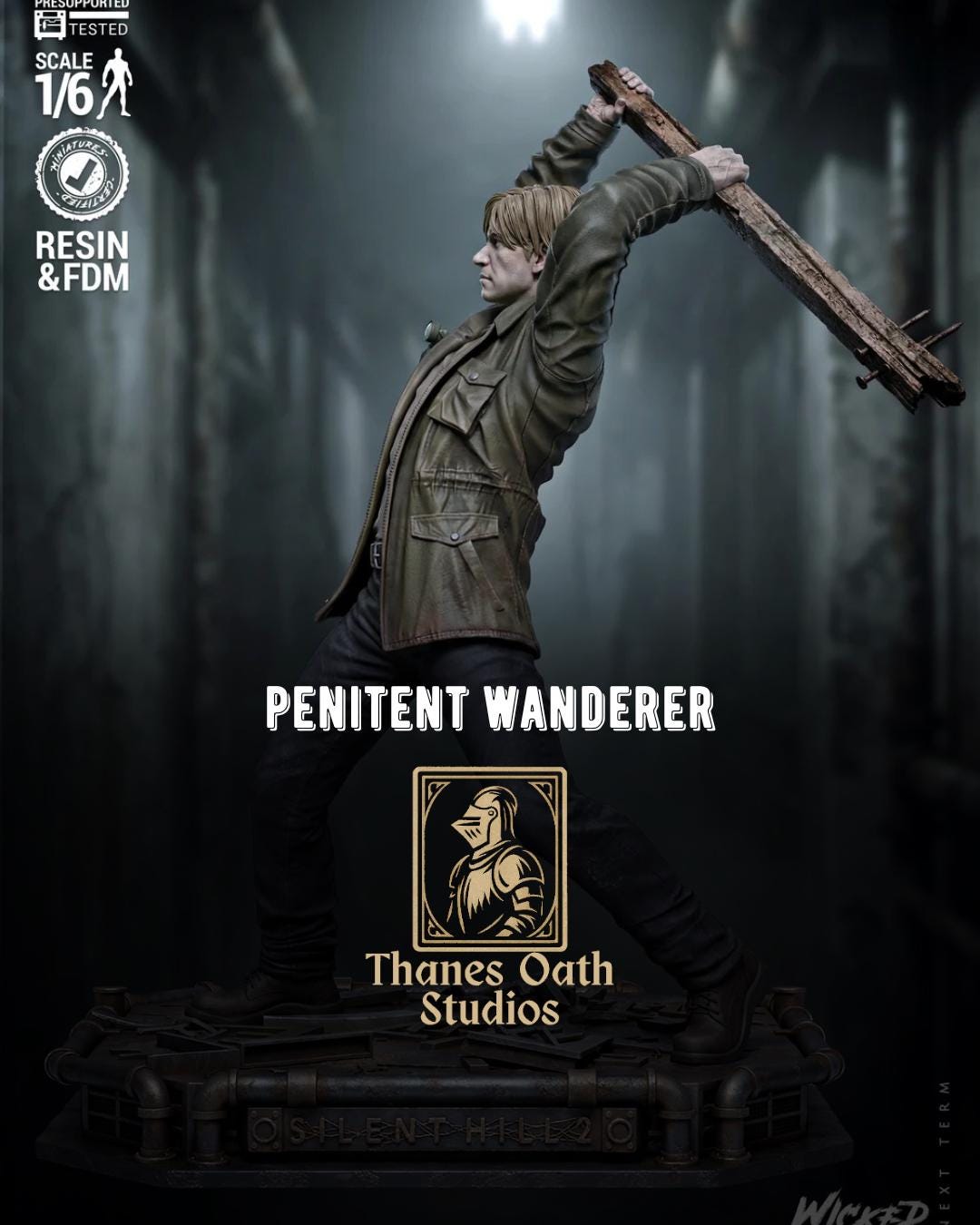 Penitent Wanderer - Psychological Horror Silent City James Sunderland Resin Figure 16K