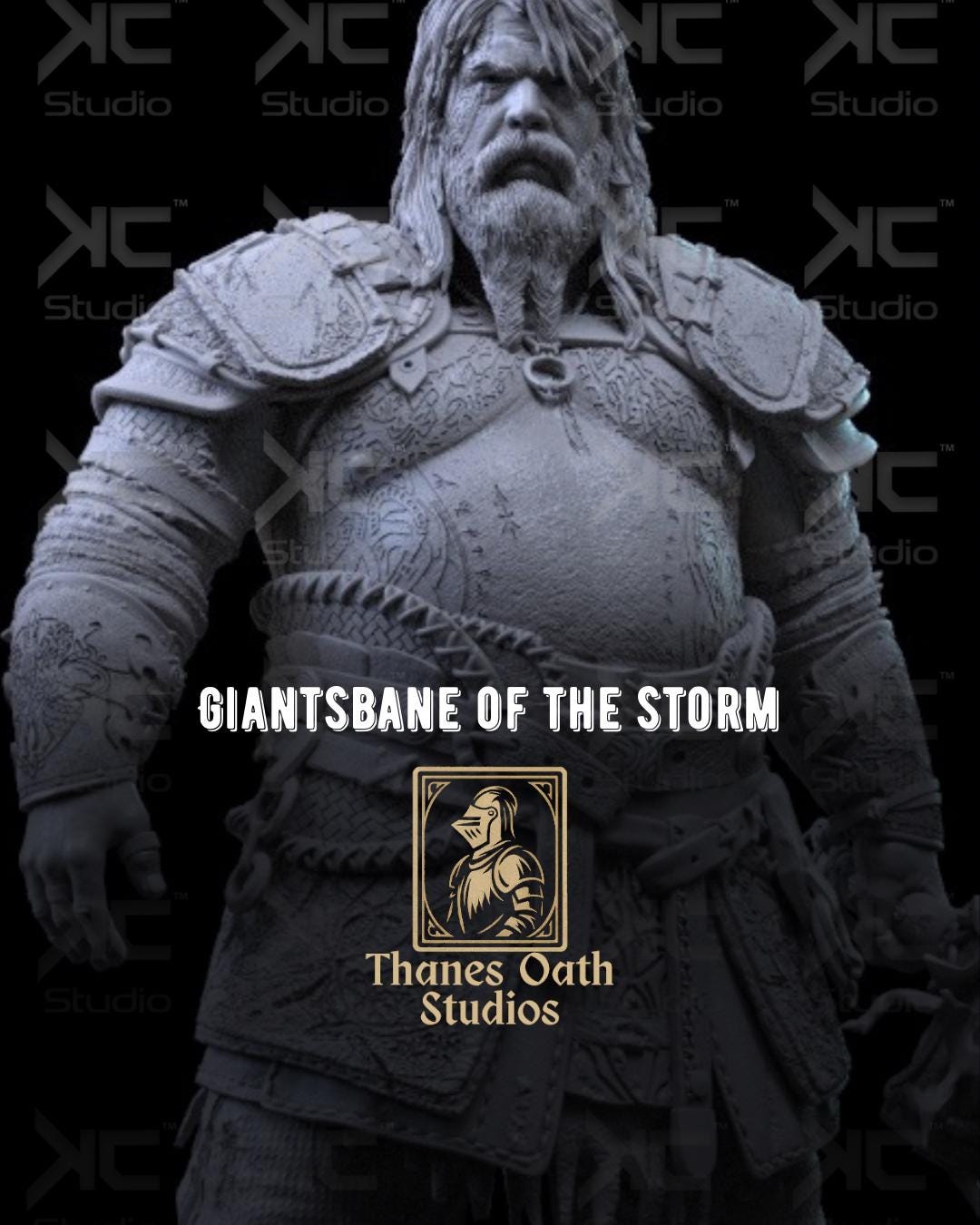Giantsbane Of The Storm - Nordic Dark Mythology Fantasy God Thor Resin Figure 16K