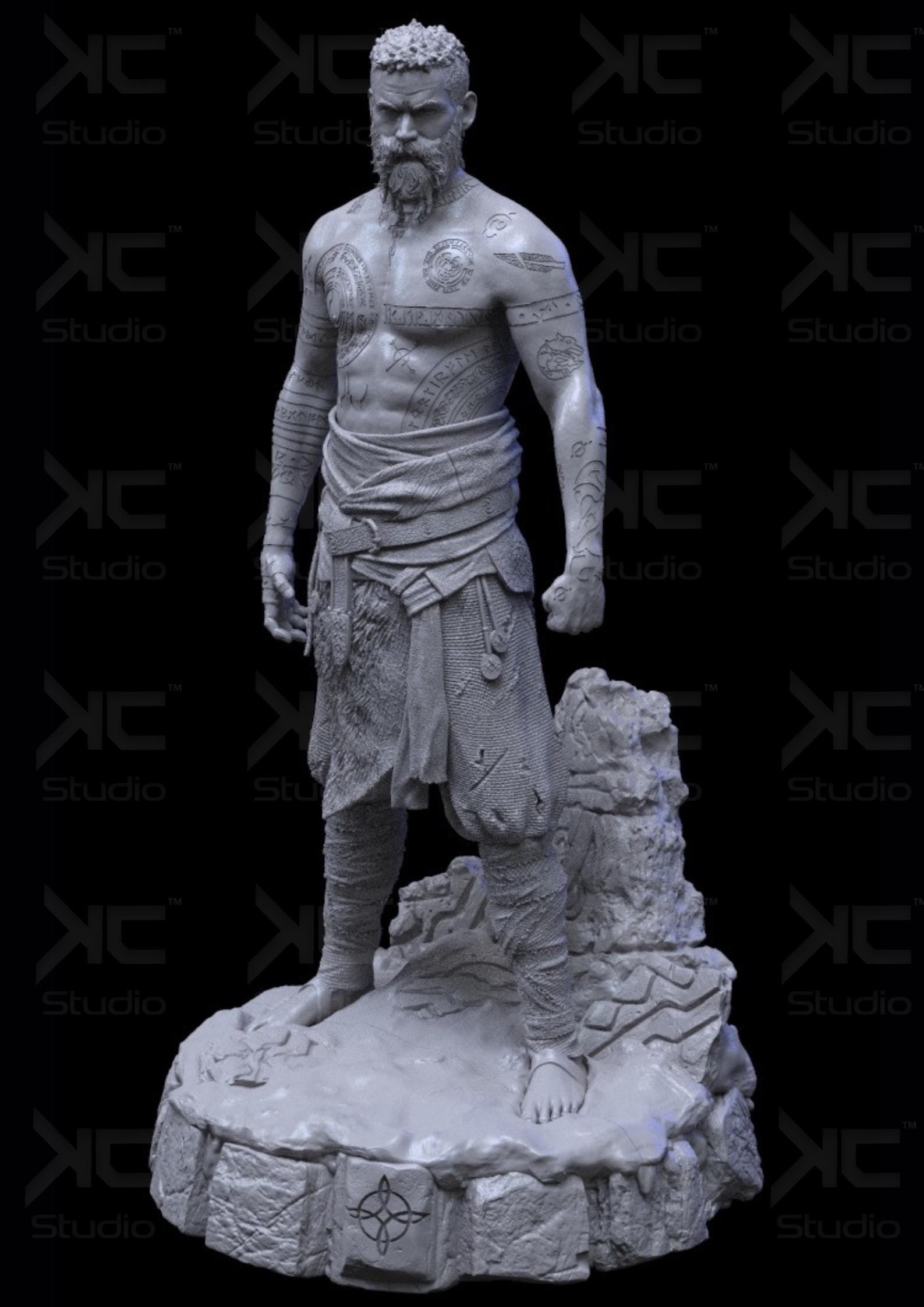 Rune-cursed Immortal - Nordic Dark Mythology Fantasy God Baldur Resin Figure 16K