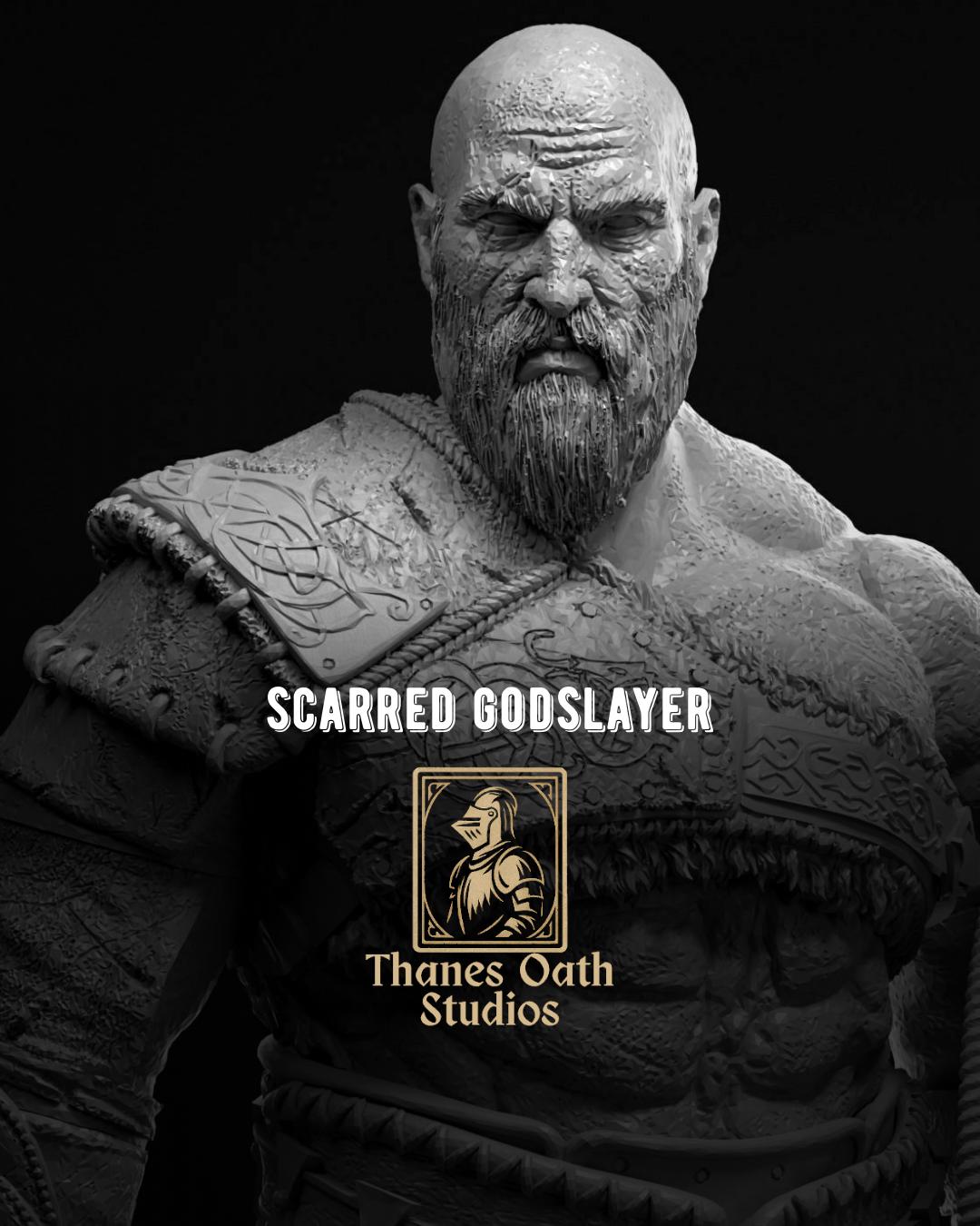 Scarred Godslayer - Nordic Dark Mythology Fantasy God Kratos Resin Figure 16K