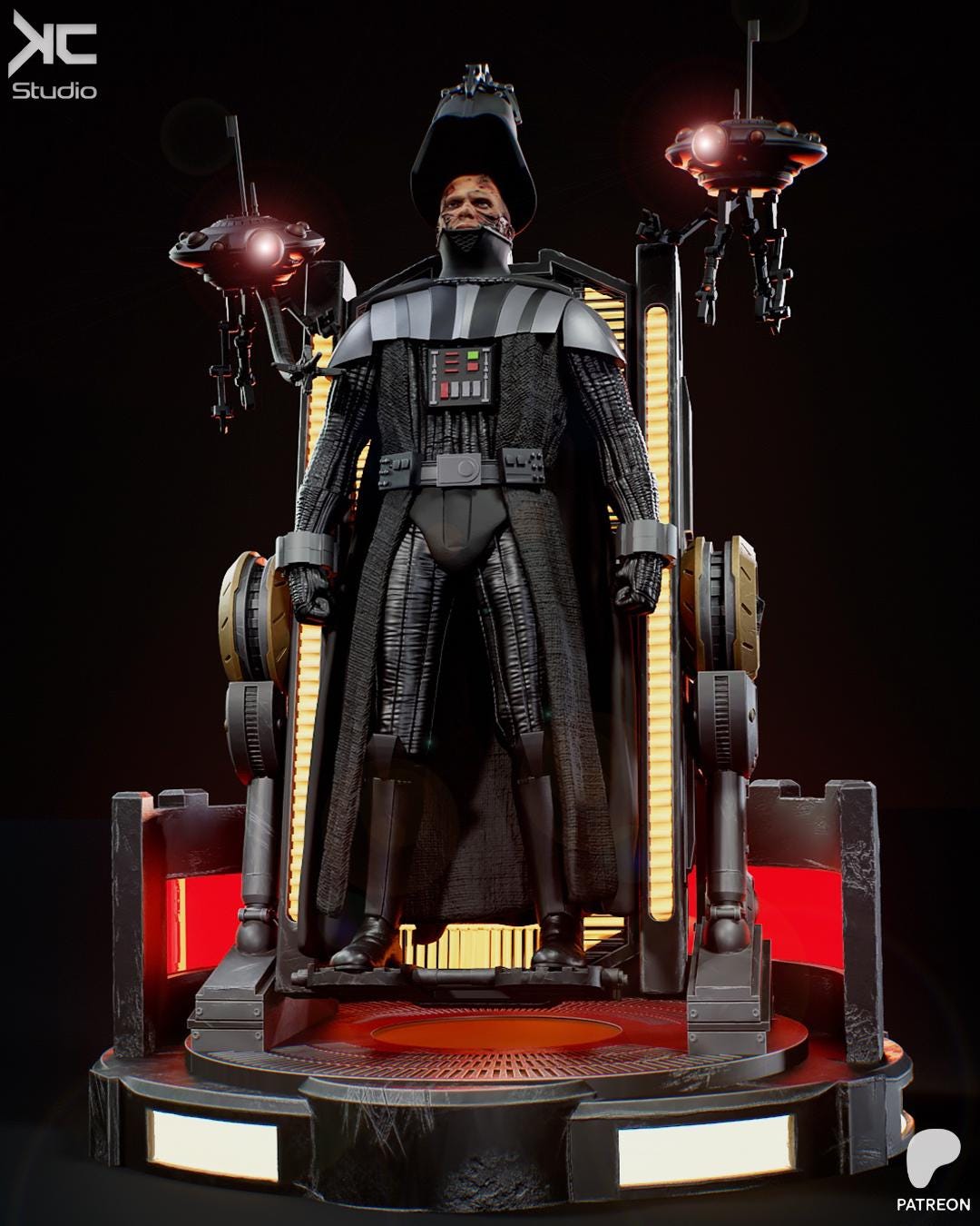 Emperors Champion - Sci-fi Dark Lord Chosen One Darth Vader Resin Figure 16K