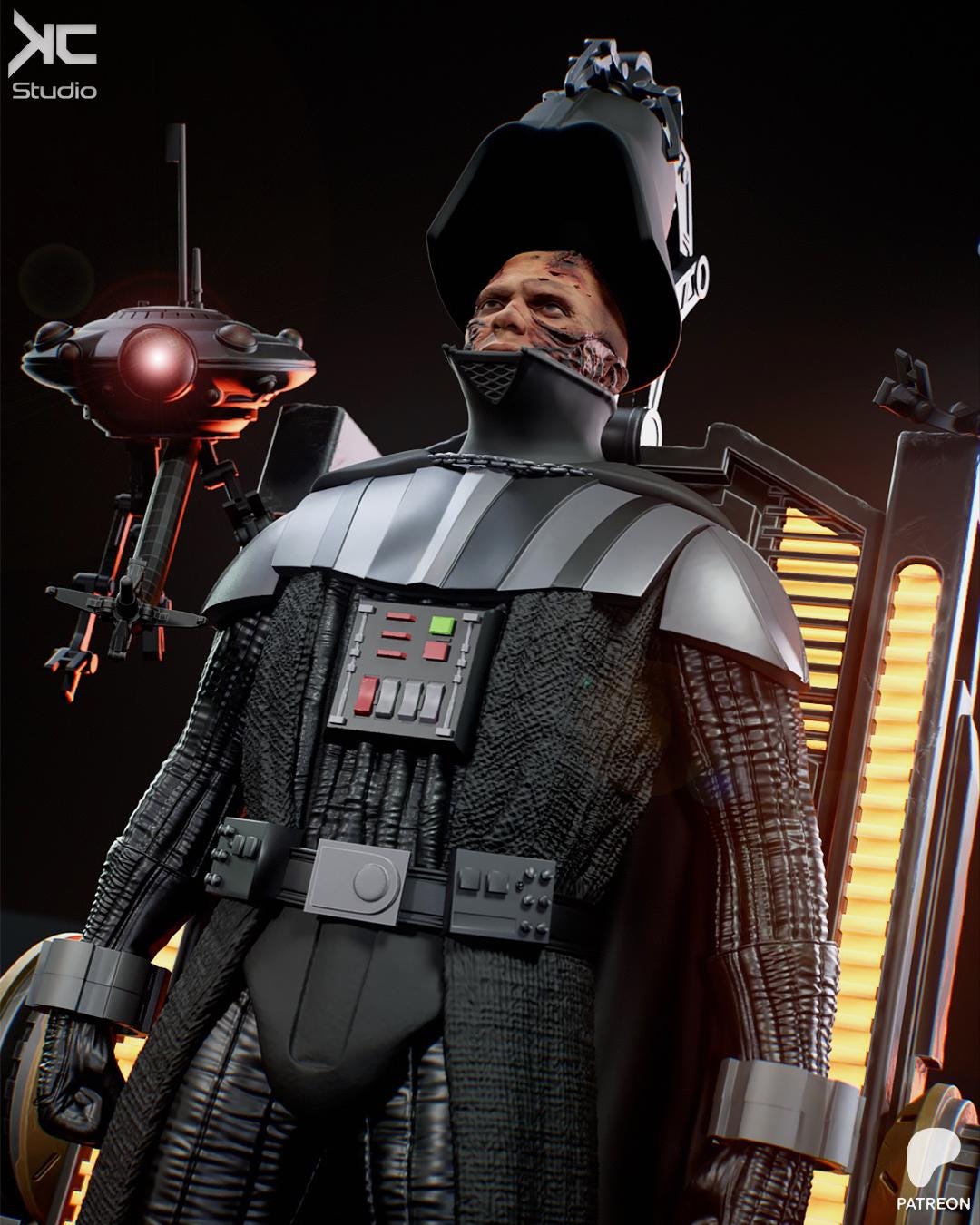 Emperors Champion - Sci-fi Dark Lord Chosen One Darth Vader Resin Figure 16K