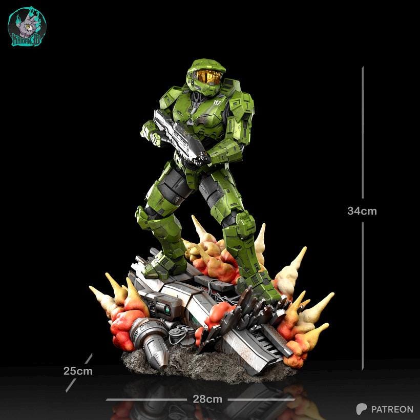Covenant Breaker - Sci-Fi Super Soldier Last Defender Master Chief Resin Figure 16K