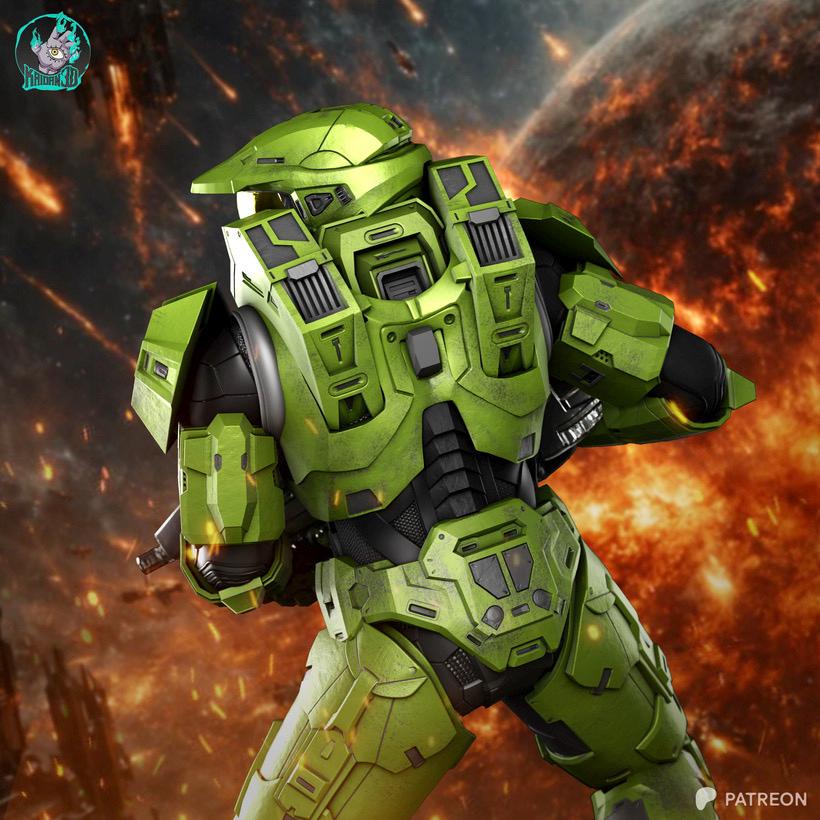 Covenant Breaker - Sci-Fi Super Soldier Last Defender Master Chief Resin Figure 16K