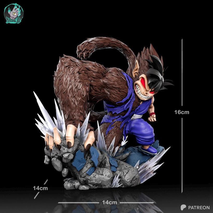 Moon-Cursed Collosus - Giant Ape Anime Beast Goku Oozaru Resin Figure 16K
