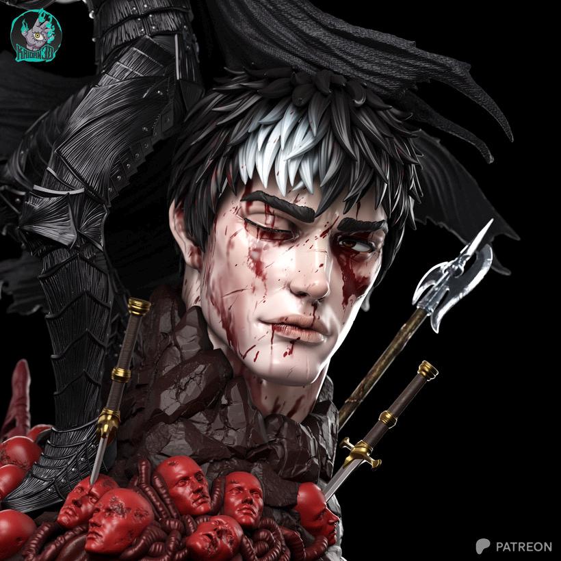 Black Iron Revenant - Dark Fantasy Berserker Knight Anime Guts Resin Figure 16K