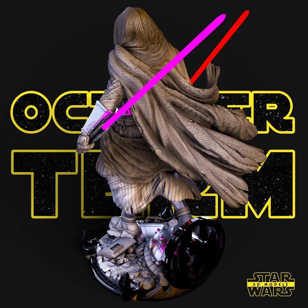 Crimson Warlord - Dark Lord Sci-Fi Mythic Horror Darth Revan Resin Figure 16K