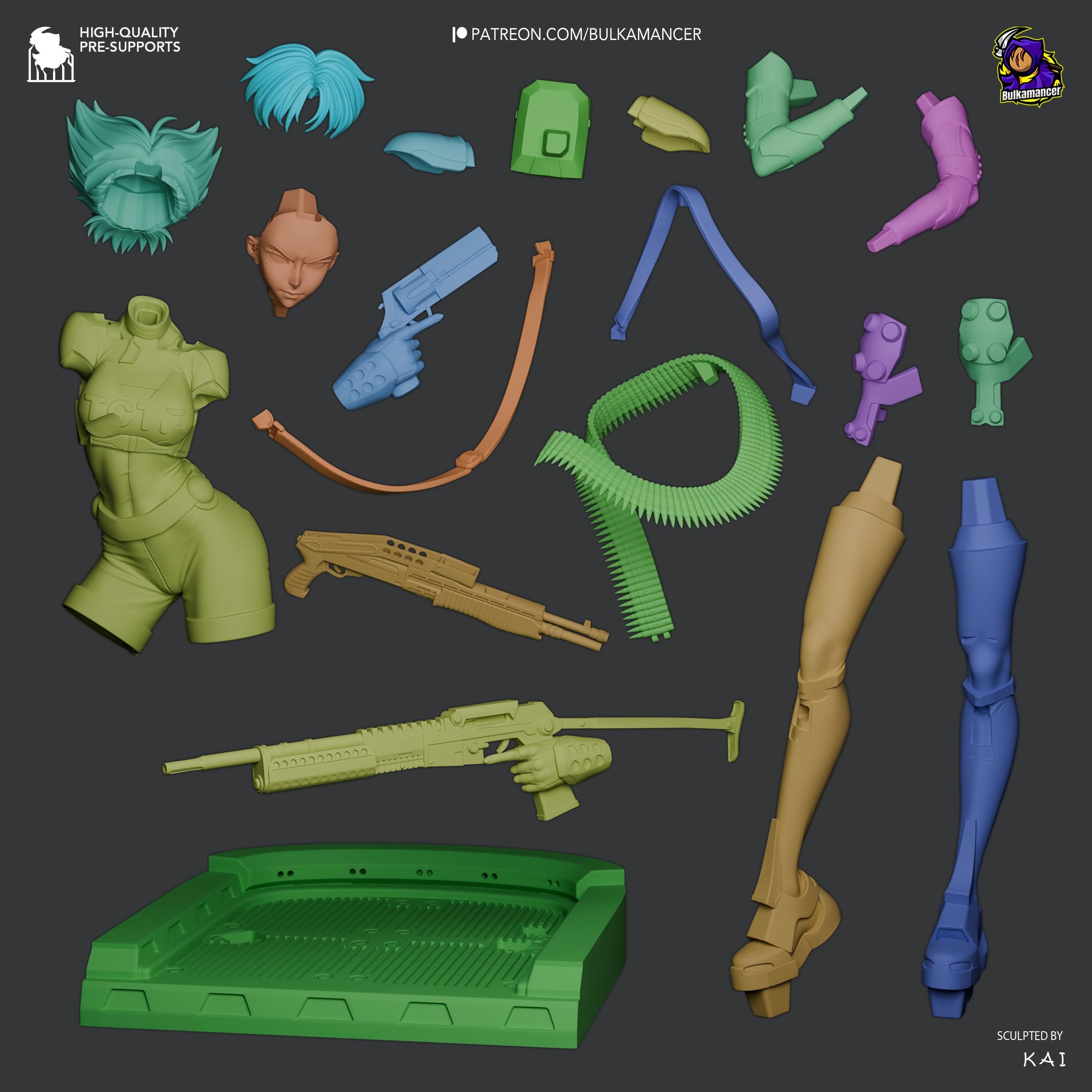 Exceptional Operative - Cyberpunk Agent Action Game Konoko Oni Resin Figure 16K