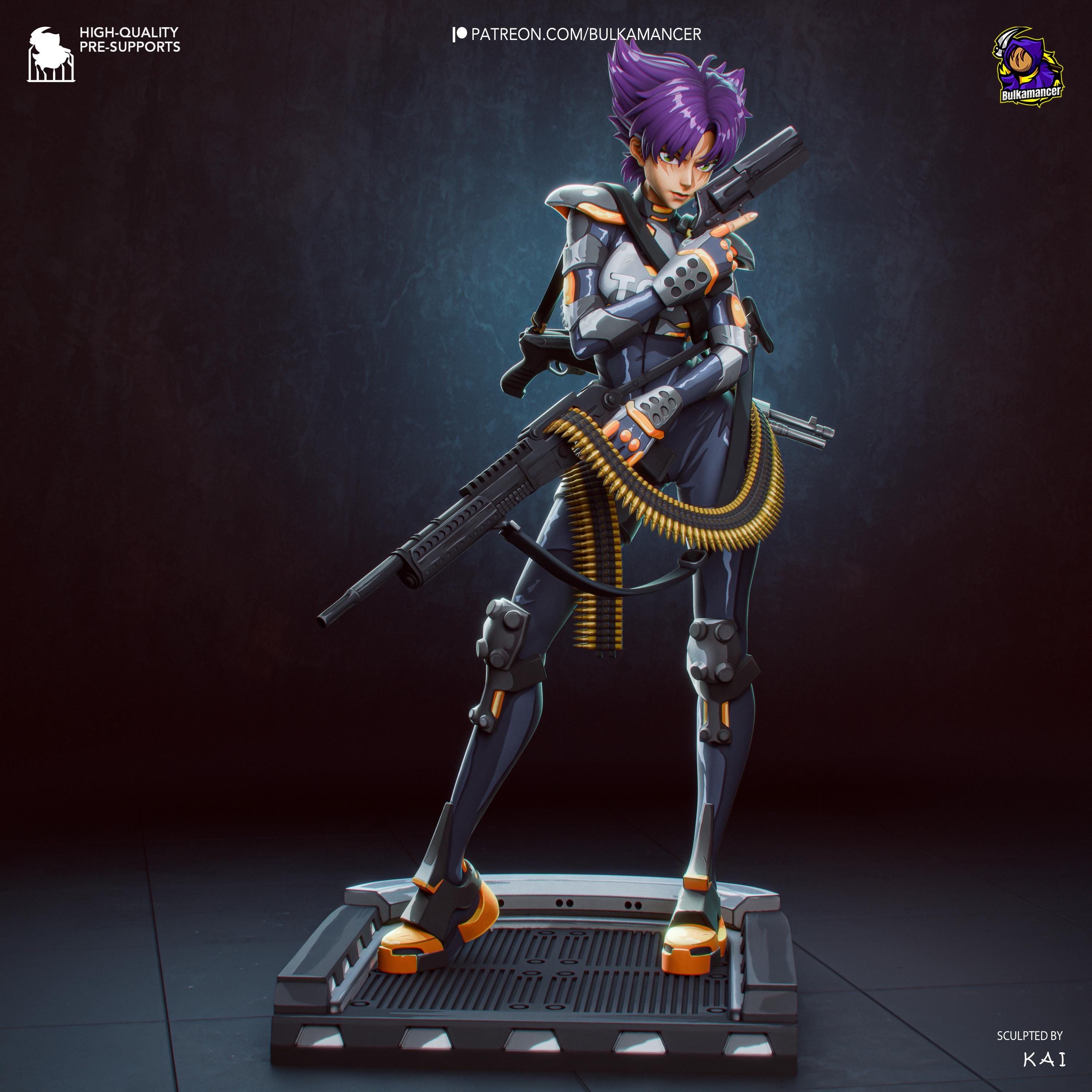 Exceptional Operative - Cyberpunk Agent Action Game Konoko Oni Resin Figure 16K
