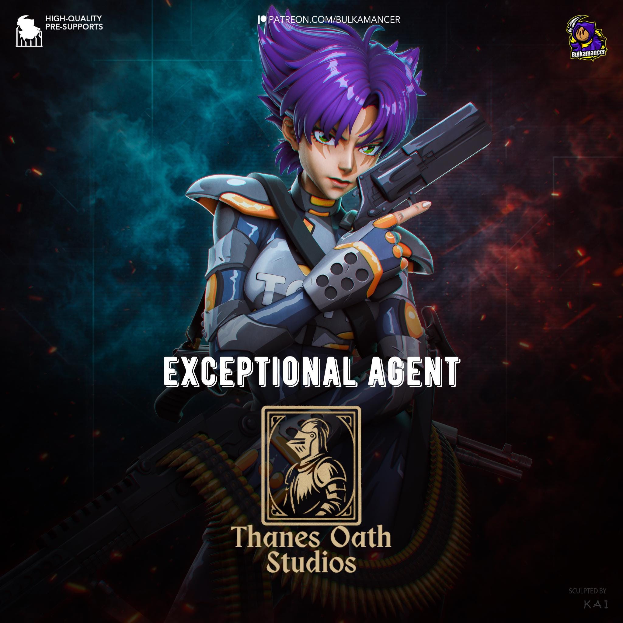 Exceptional Operative - Cyberpunk Agent Action Game Konoko Oni Resin Figure 16K