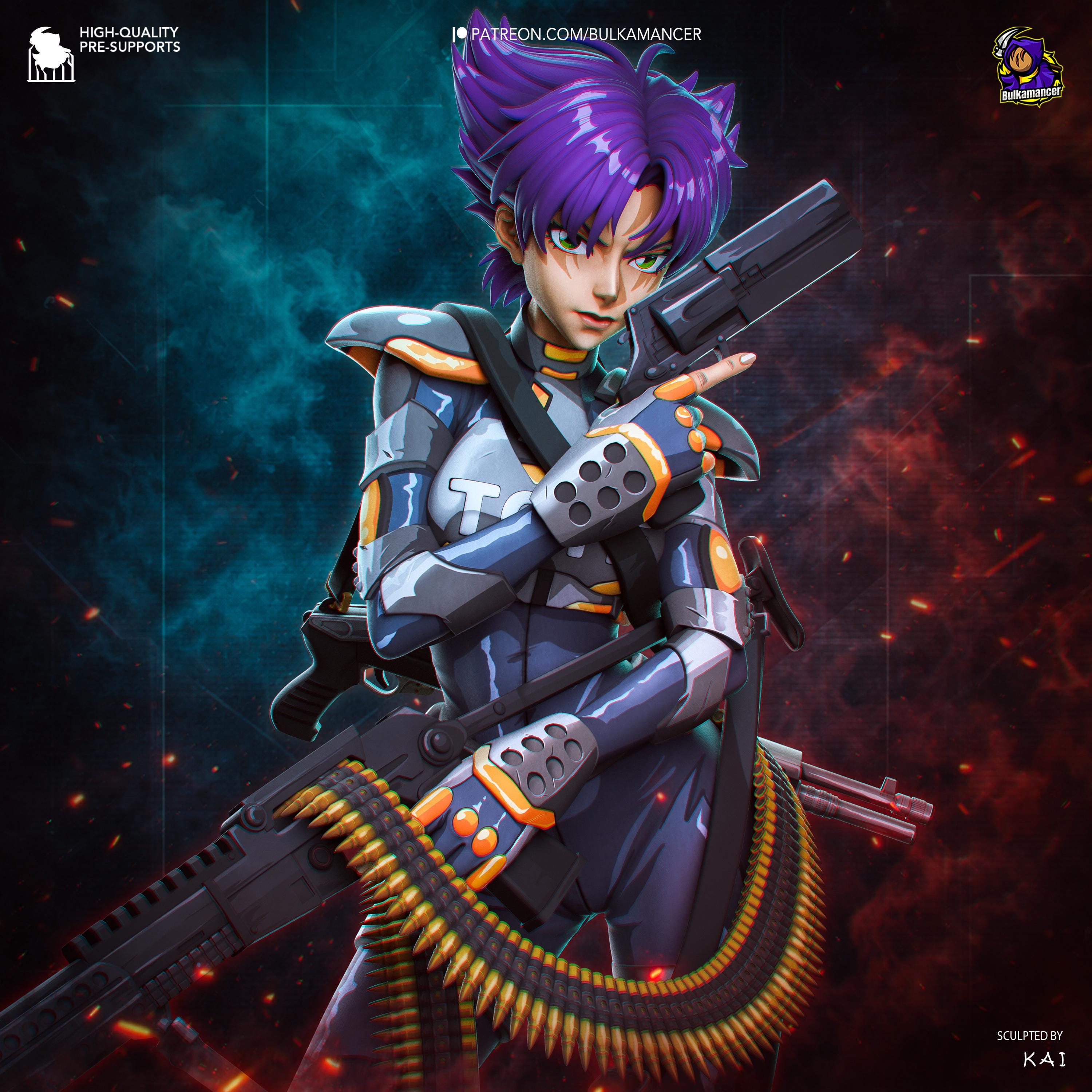 Exceptional Operative - Cyberpunk Agent Action Game Konoko Oni Resin Figure 16K