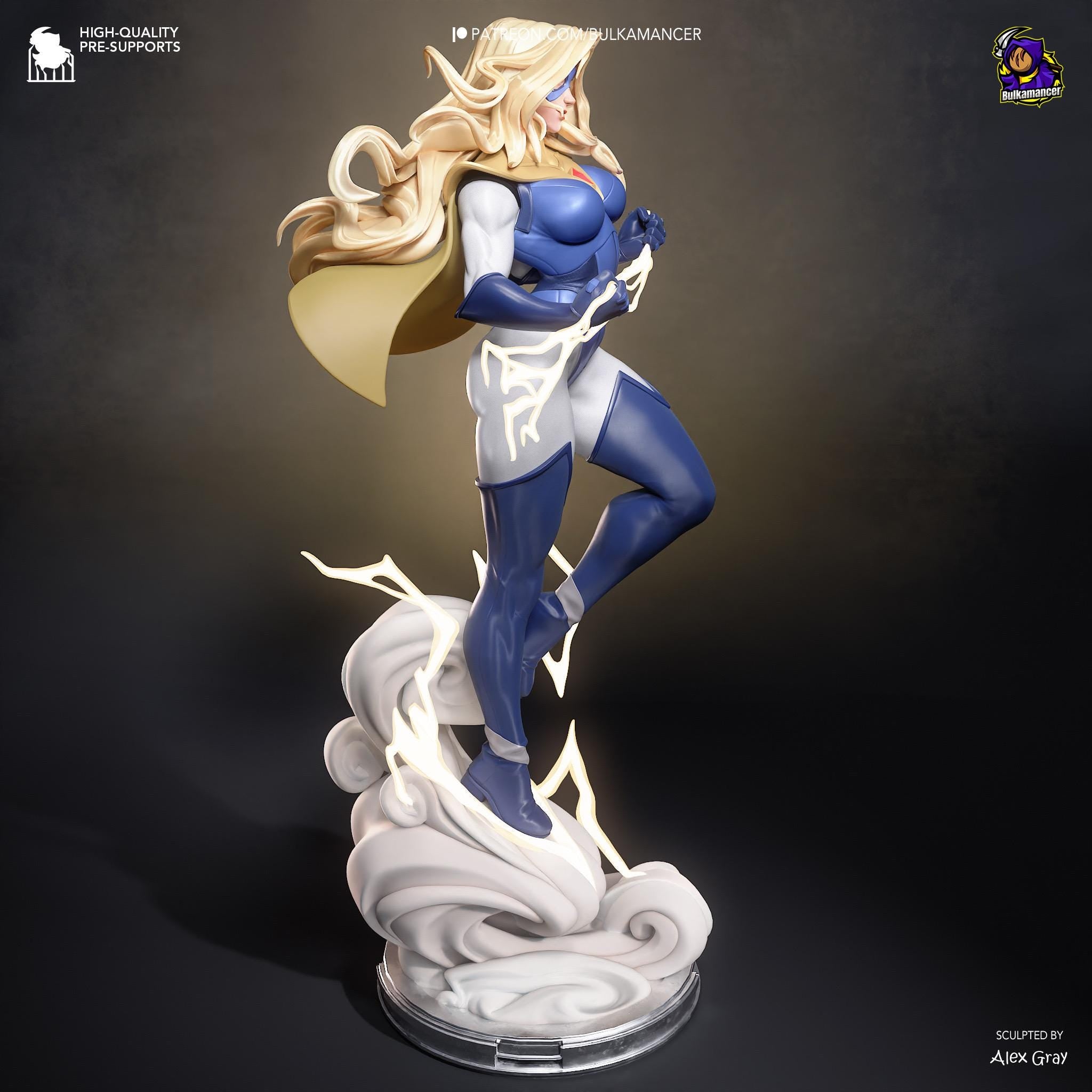 The Golden Ignition - Blaze Operative Solar Runner Blonde Blazer Resin Figure 16K