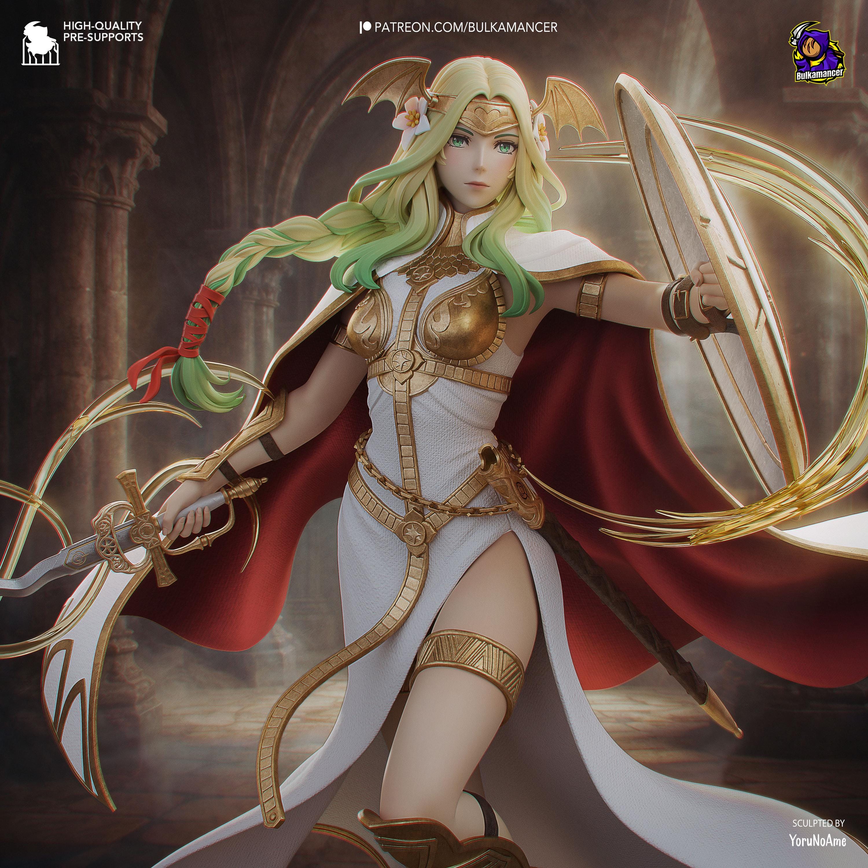 Crestbound Saint - Immaculate One Crest Bearer Silver Saint Seiros Resin Figure 16K