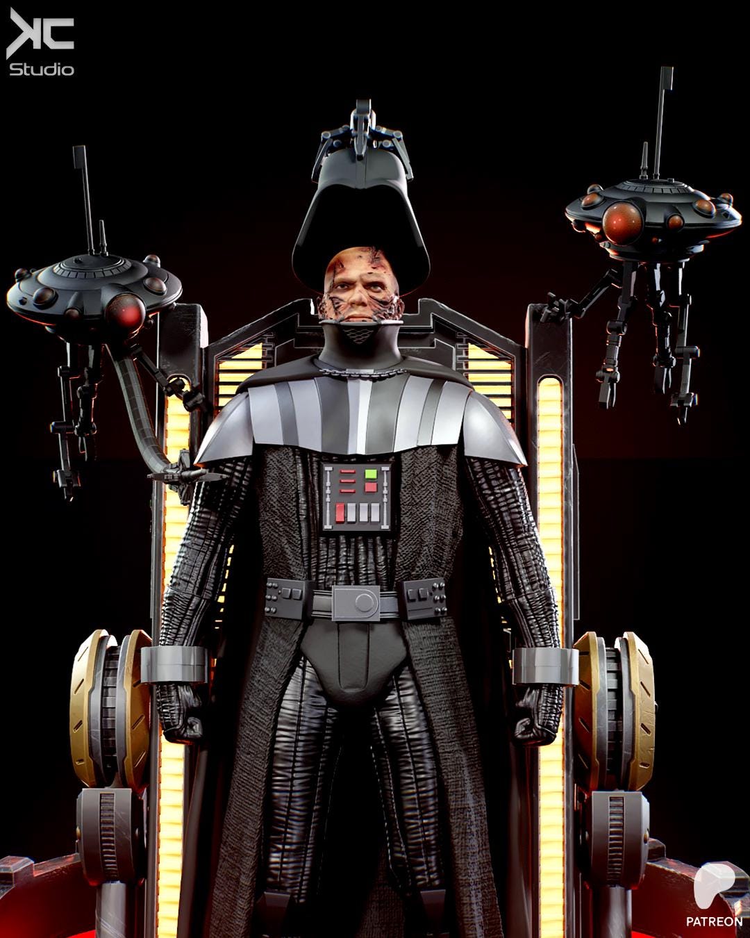 Emperors Champion - Sci-fi Dark Lord Chosen One Darth Vader Resin Figure 16K