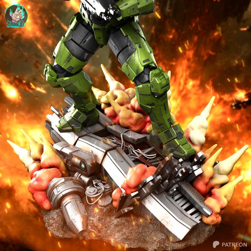 Covenant Breaker - Sci-Fi Super Soldier Last Defender Master Chief Resin Figure 16K