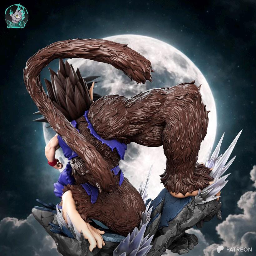 Moon-Cursed Collosus - Giant Ape Anime Beast Goku Oozaru Resin Figure 16K