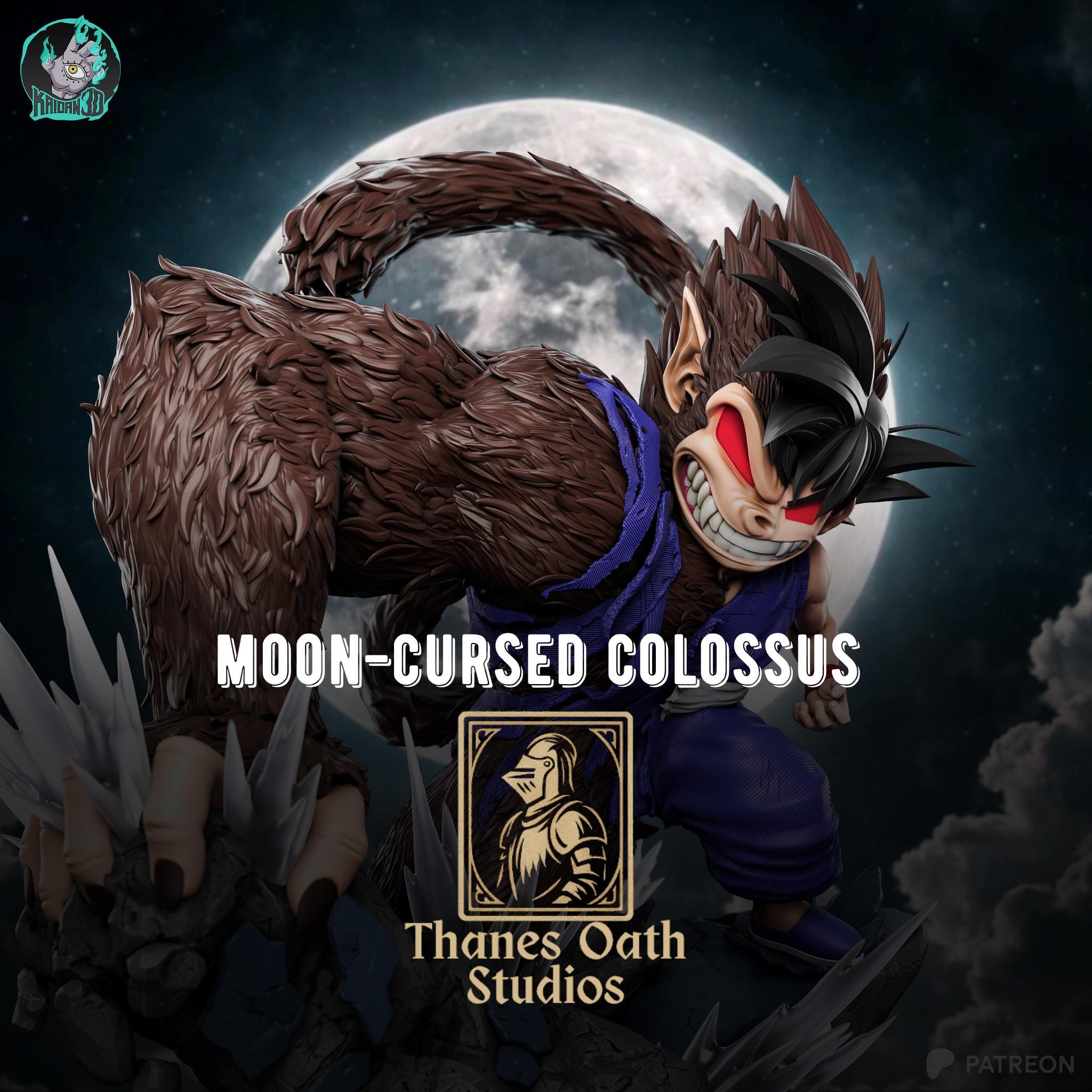 Moon-Cursed Collosus - Giant Ape Anime Beast Goku Oozaru Resin Figure 16K