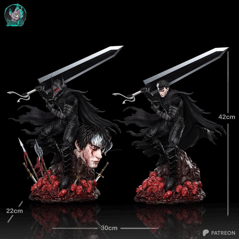 Black Iron Revenant - Dark Fantasy Berserker Knight Anime Guts Resin Figure 16K