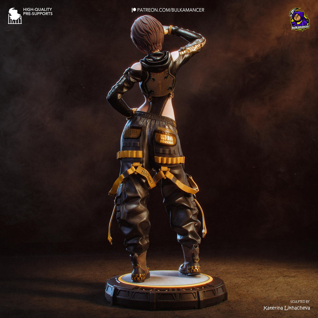 Warden Of Eidos - Sci-fi Cyber Support Futuristic Cyberpunk Lily Resin Figure 16K