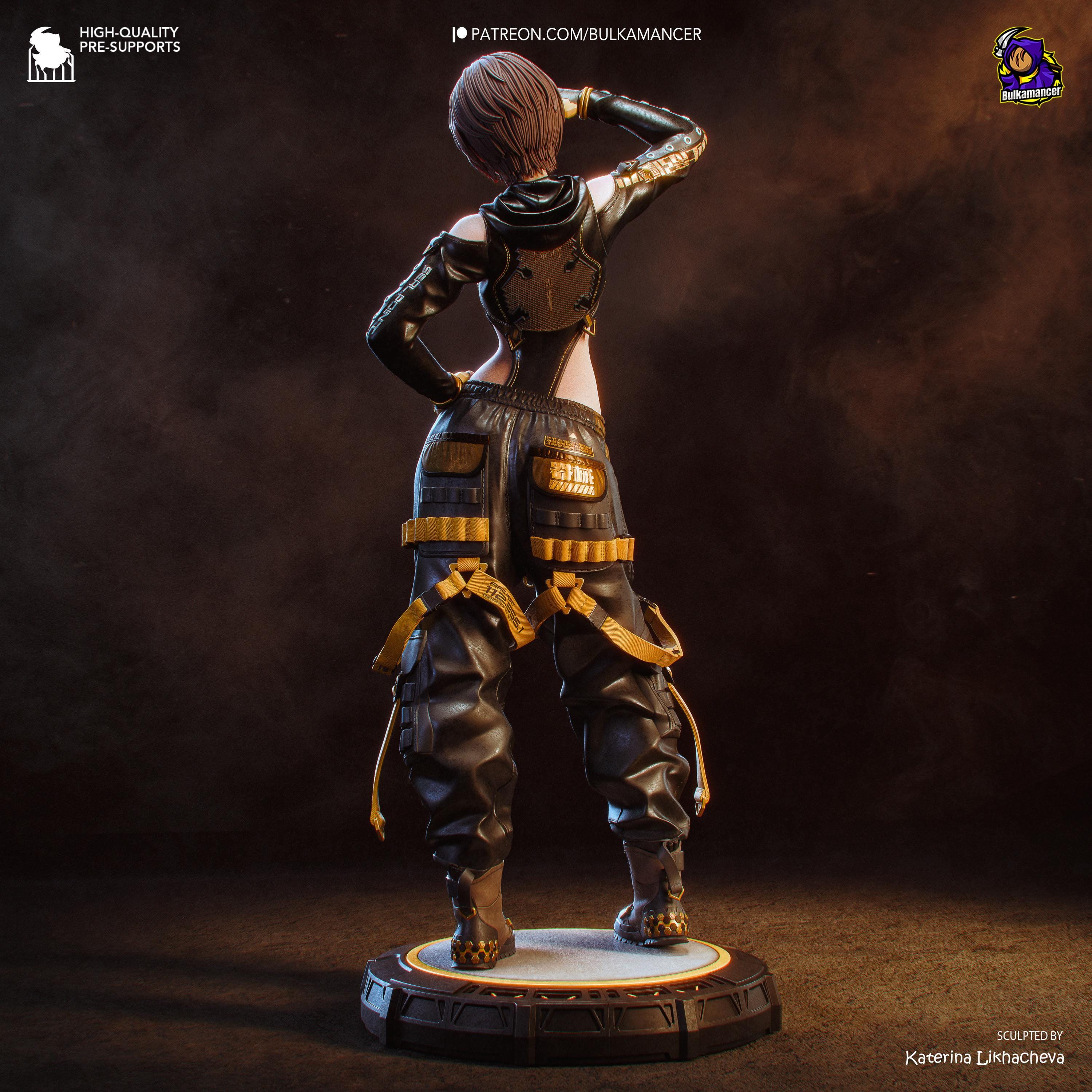 Warden Of Eidos - Sci-fi Cyber Support Futuristic Cyberpunk Lily Resin Figure 16K