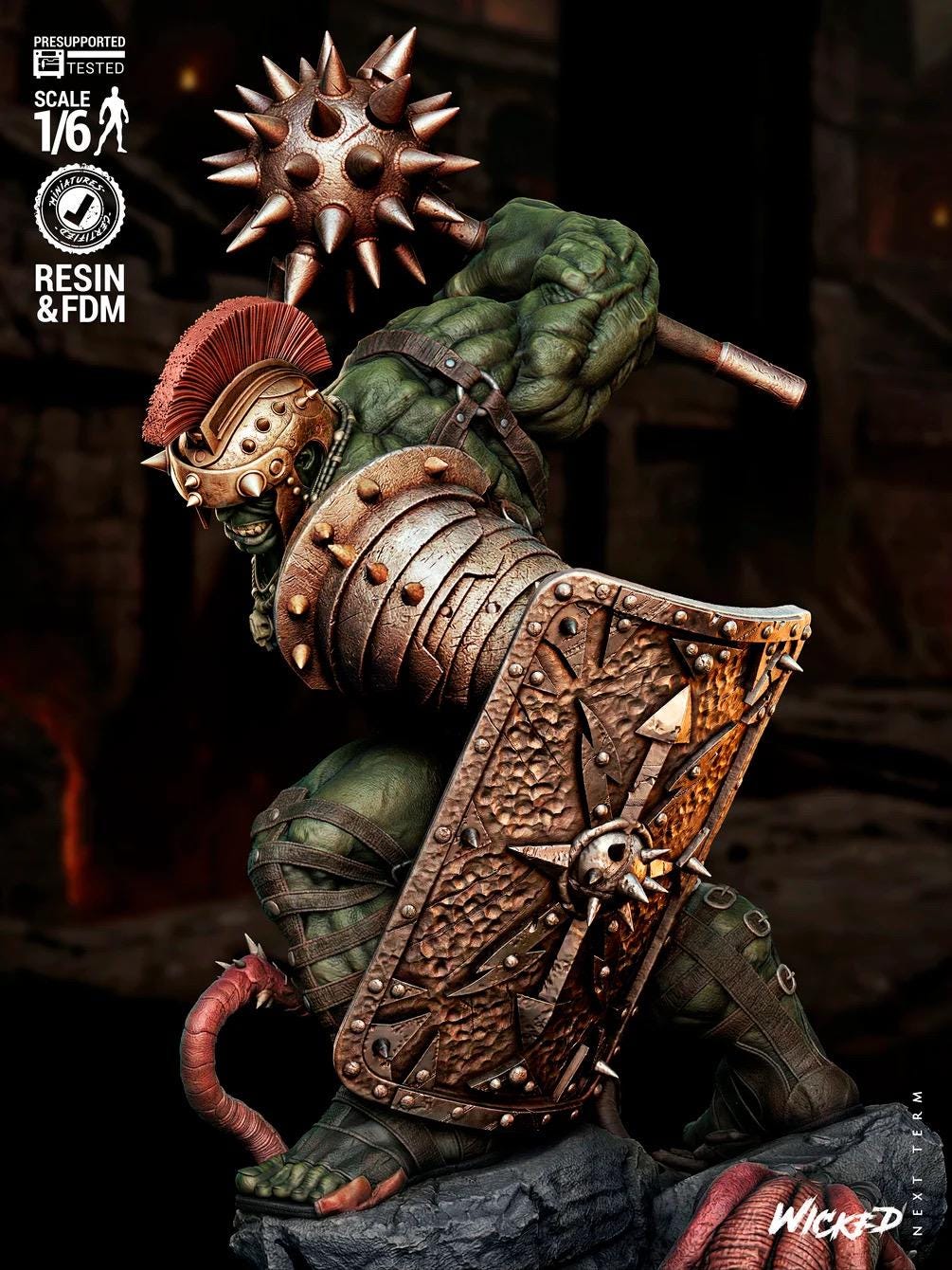 Exiled Worldbreaker - Arena Gladiator Champion Gamma Warrior Hulk Resin Figure 16K