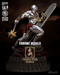 Chrome Herald - Cosmic Arena Gladiator Chrome Champion Silver Surfer Resin Figure 16K
